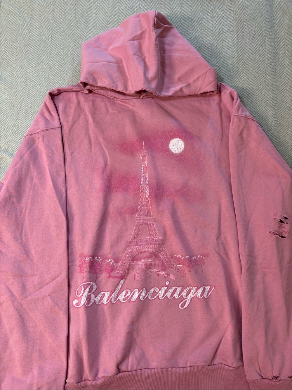 Balenciaga Pink Paris Moon Hoodie